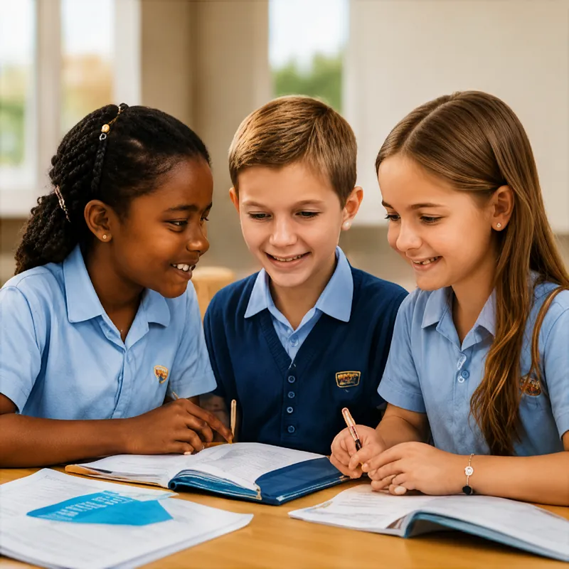 Students learning together in Mauritius