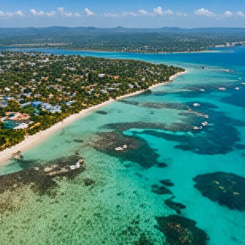 Coastline showing the natural beauty of Mauritius